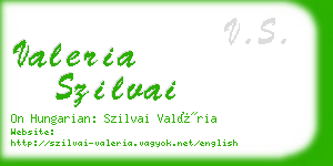 valeria szilvai business card